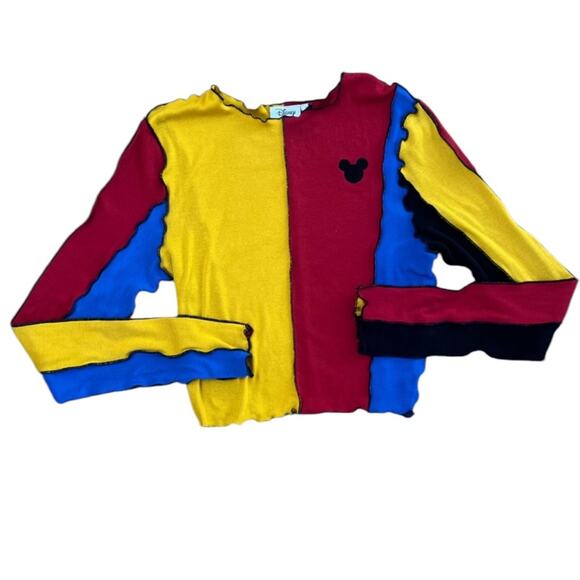 NWOT by Samii Ryan Disney Mickey Mouse Contrast Long Sleeve Top - Sz S - Picture 6 of 10
